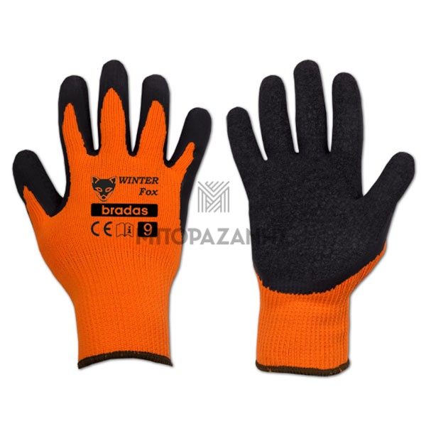 Γάντια LATEX εργασίας Bradas Winter Fox RWWF10
