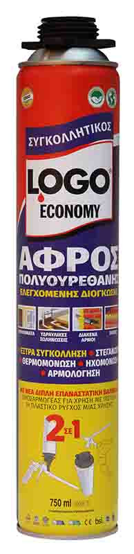 66ΓΒ20 LOGO ΑΦΡΟΣ PU ECONOMY 750ml ΣΥΓΚΟΛΛΗΤΙΚΟΣ